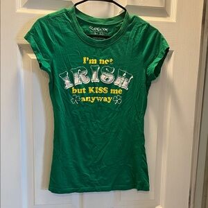 Ransom Green Tee with Playful Irish Print